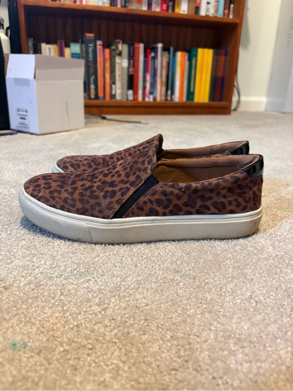 Leopard print Dr. Scholl’s canvas slip on sneakers